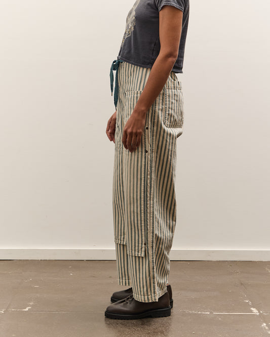 Kapital 9oz French Hickoree W-Knee EASY Baggy Pants, Hickoree