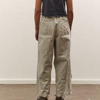 Kapital 9oz French Hickoree W-Knee EASY Baggy Pants, Hickoree