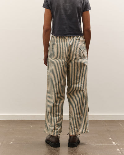 Kapital 9oz French Hickoree W-Knee EASY Baggy Pants, Hickoree