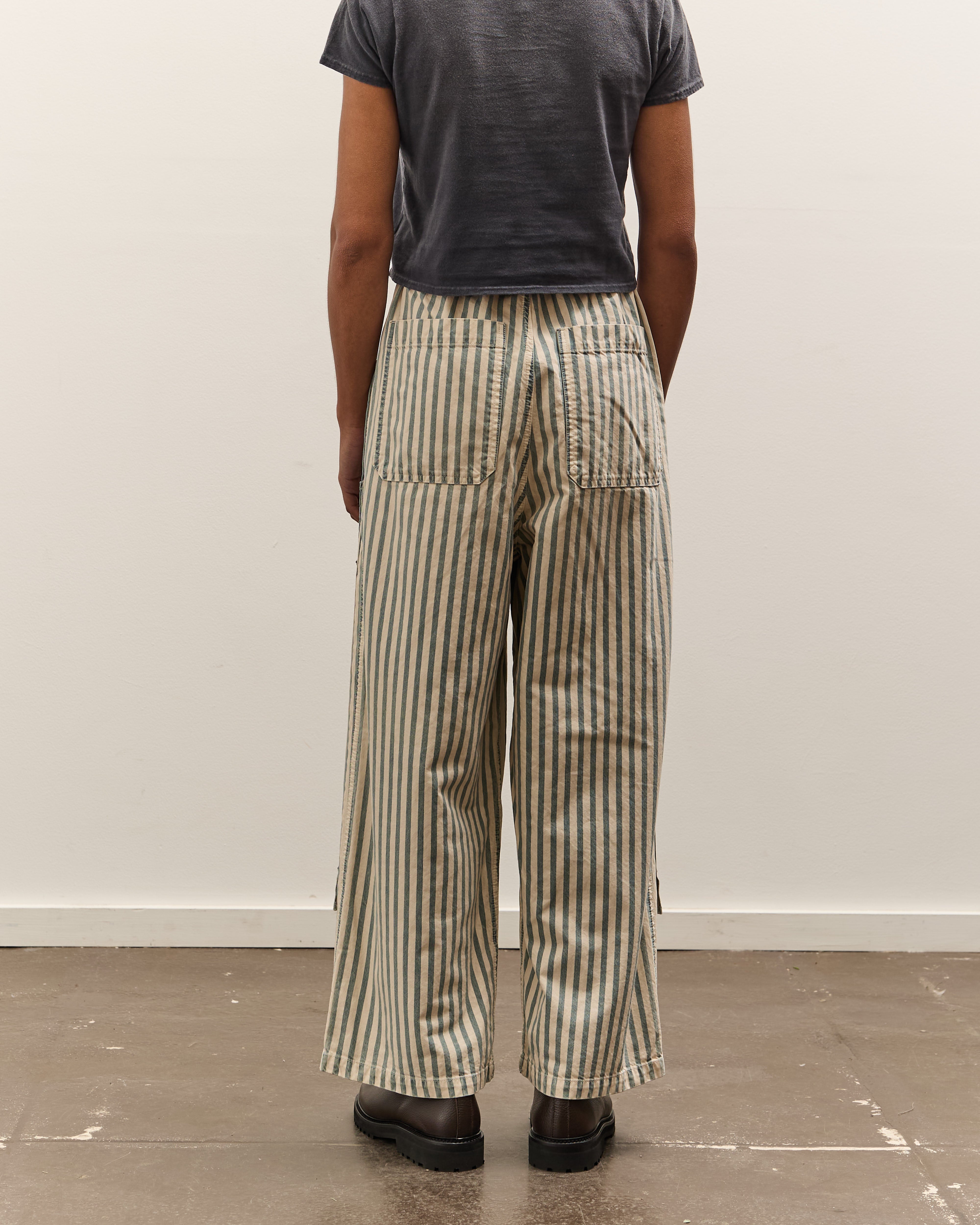 Kapital 9oz French Hickoree W-Knee EASY Baggy Pants, Hickoree