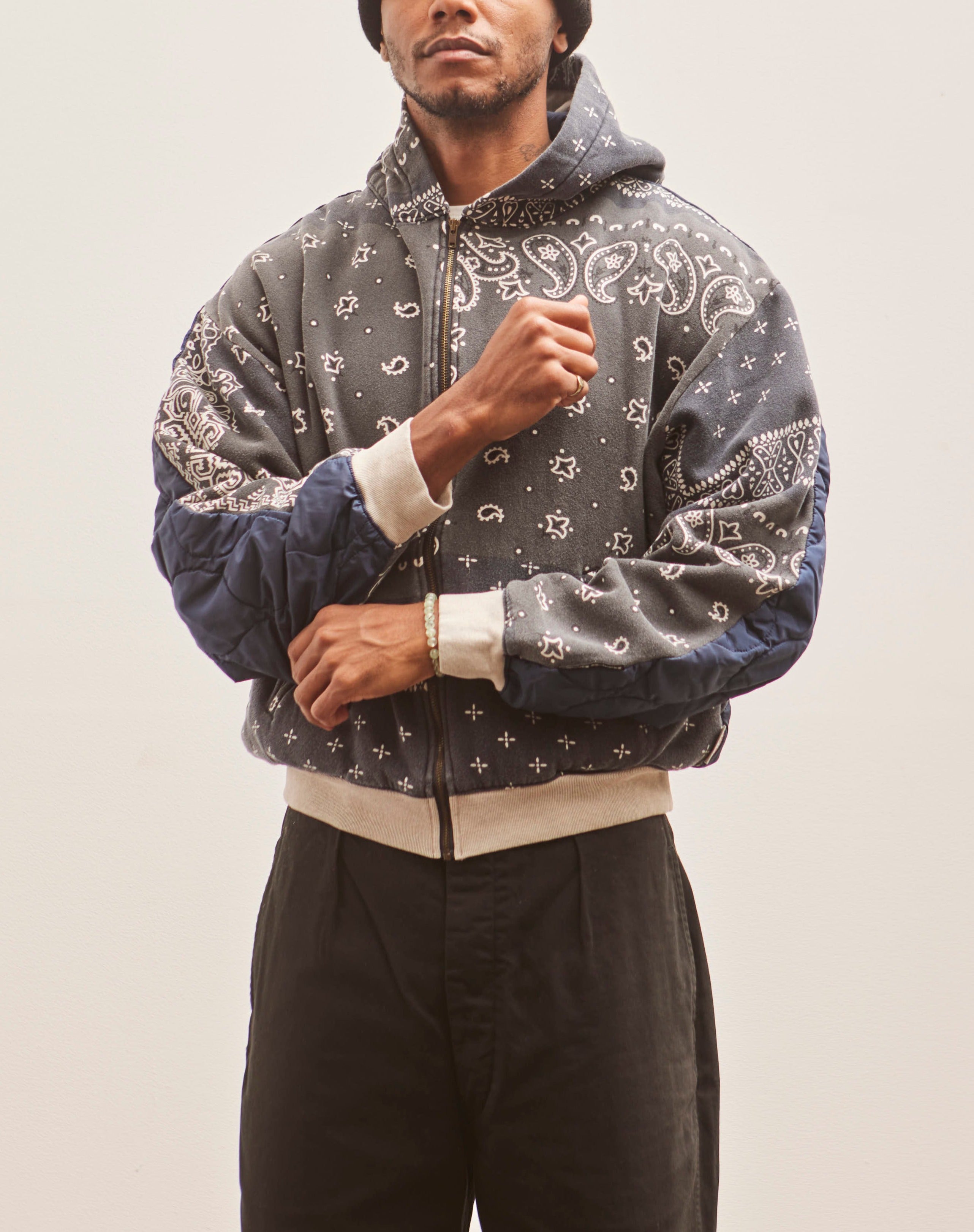 Kapital BANDANA BIVOUAC Hooded Blouson, Black – Glasswing