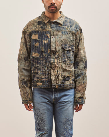 Kapital Distressed Boro Denim Jacket - Yellow Outerwear, Clothing