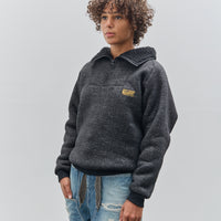 Kapital Boa Fleece Zip Alpine Pullover, Black