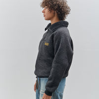 Kapital Boa Fleece Zip Alpine Pullover, Black