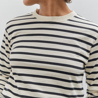 Kapital Striped Crew Long Tee, Profile Rainbowy Patch