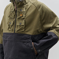 Kapital Unisex Chino 2Tone Nickel 6 Anorak, Khaki Black