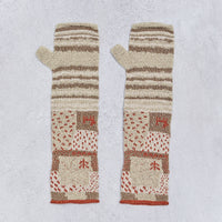 Kapital Gabbeh Patchwork 2 Way Mitten, Ecru