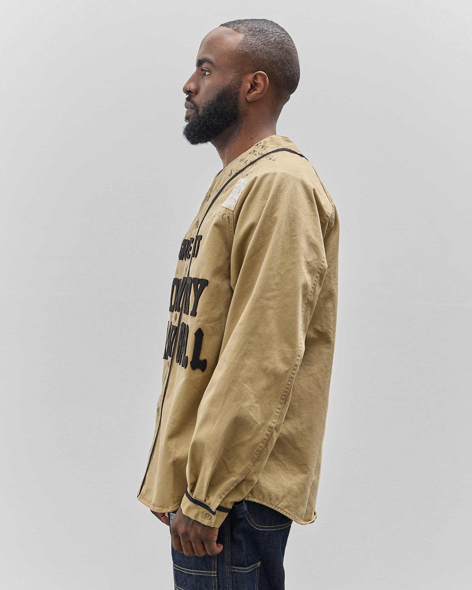 Kapital Kountry Unisex Damaged Baseball Long Sleeve Shirt