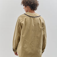 Kapital Kountry Damaged Baseball Long Sleeve Shirt, Beige