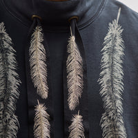Kapital Unisex Cock Neck Sweater, Black Feather