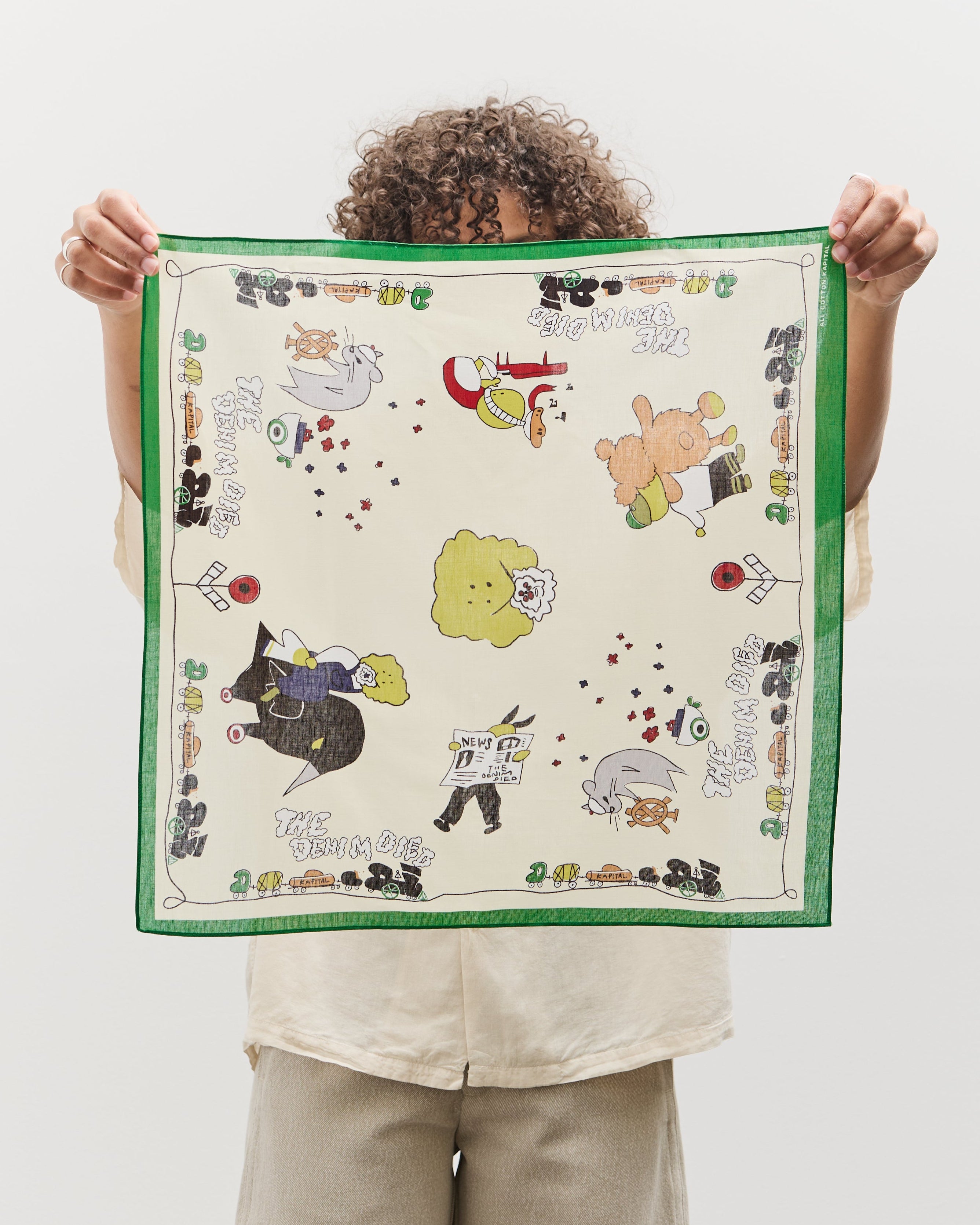 Kapital Color Bandanna (PECKISH RAINBOWY PARK) | Green