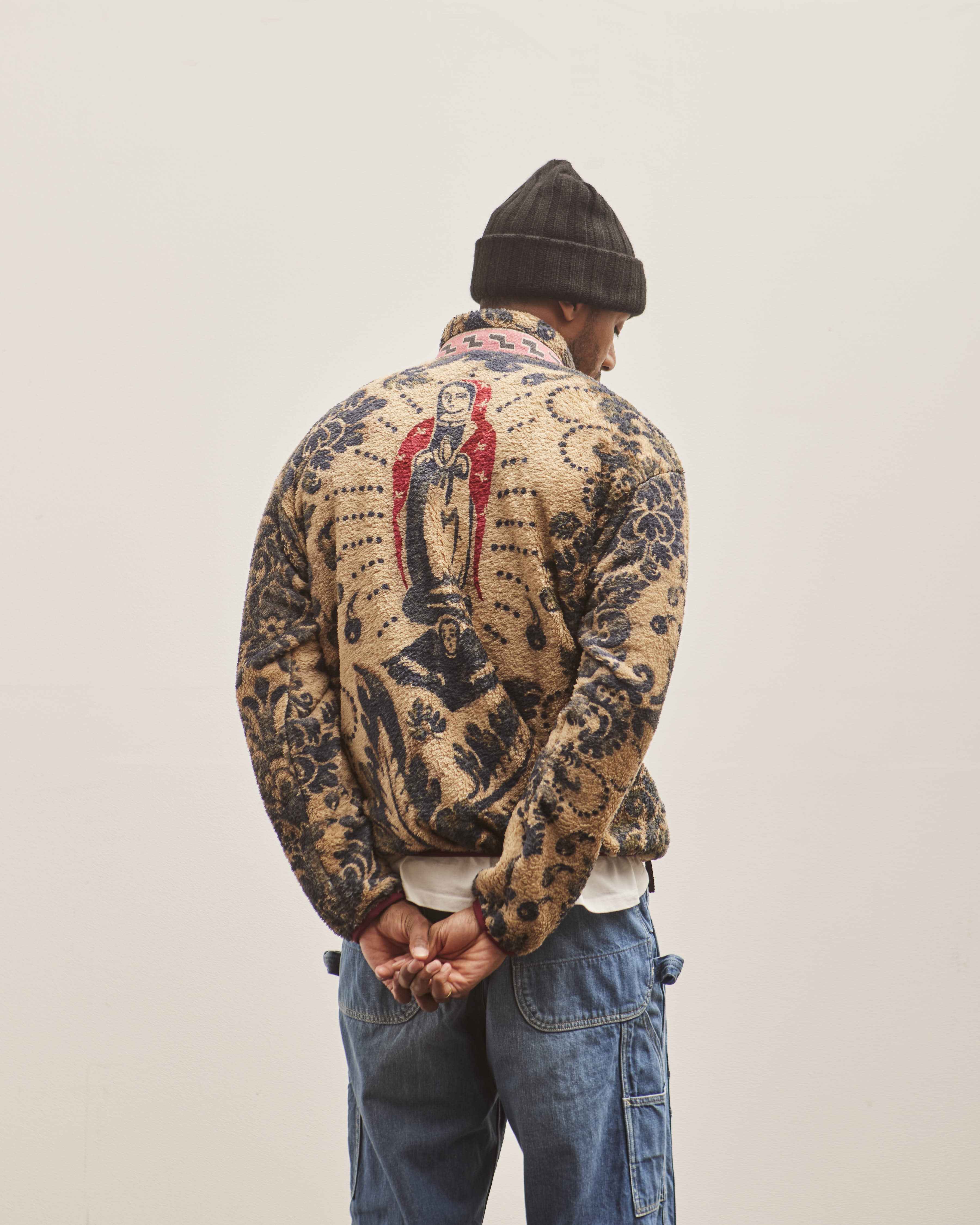 KAPITAL LONG 日本製　ベージュ デニムジャケット　44inch Kapital Fleece PRISONER Craft Tattersall Zip Blouson - Beige