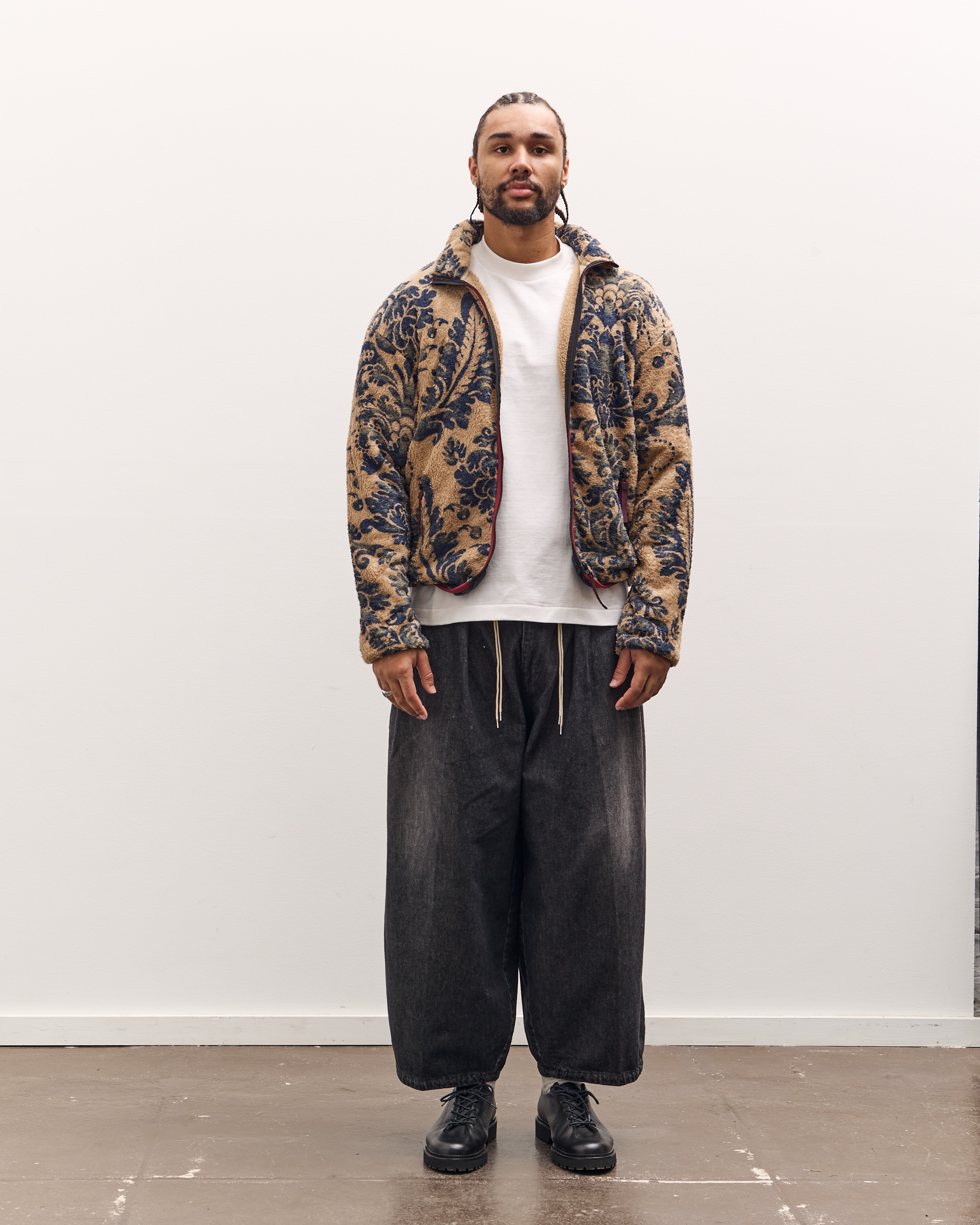 KAPITAL USAF ステンシルニットキャップ＆ギャベミトンセット Grizzly Fur Sweatshirt Grey by Kapital | Couverture & The Garbstore
