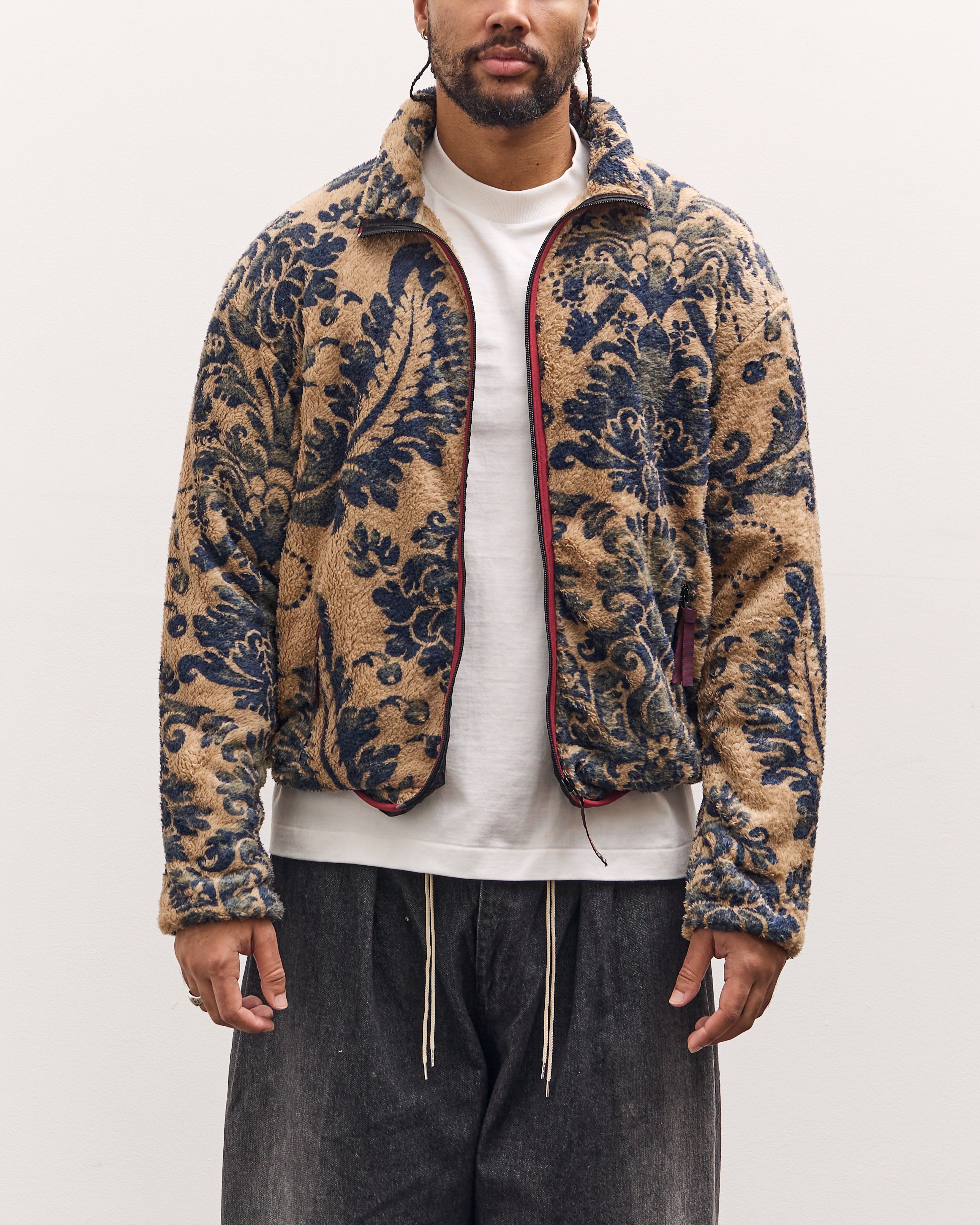 Kapital Damascus Fleece Zip Blouson, Virgin Maria, Beige – Glasswing