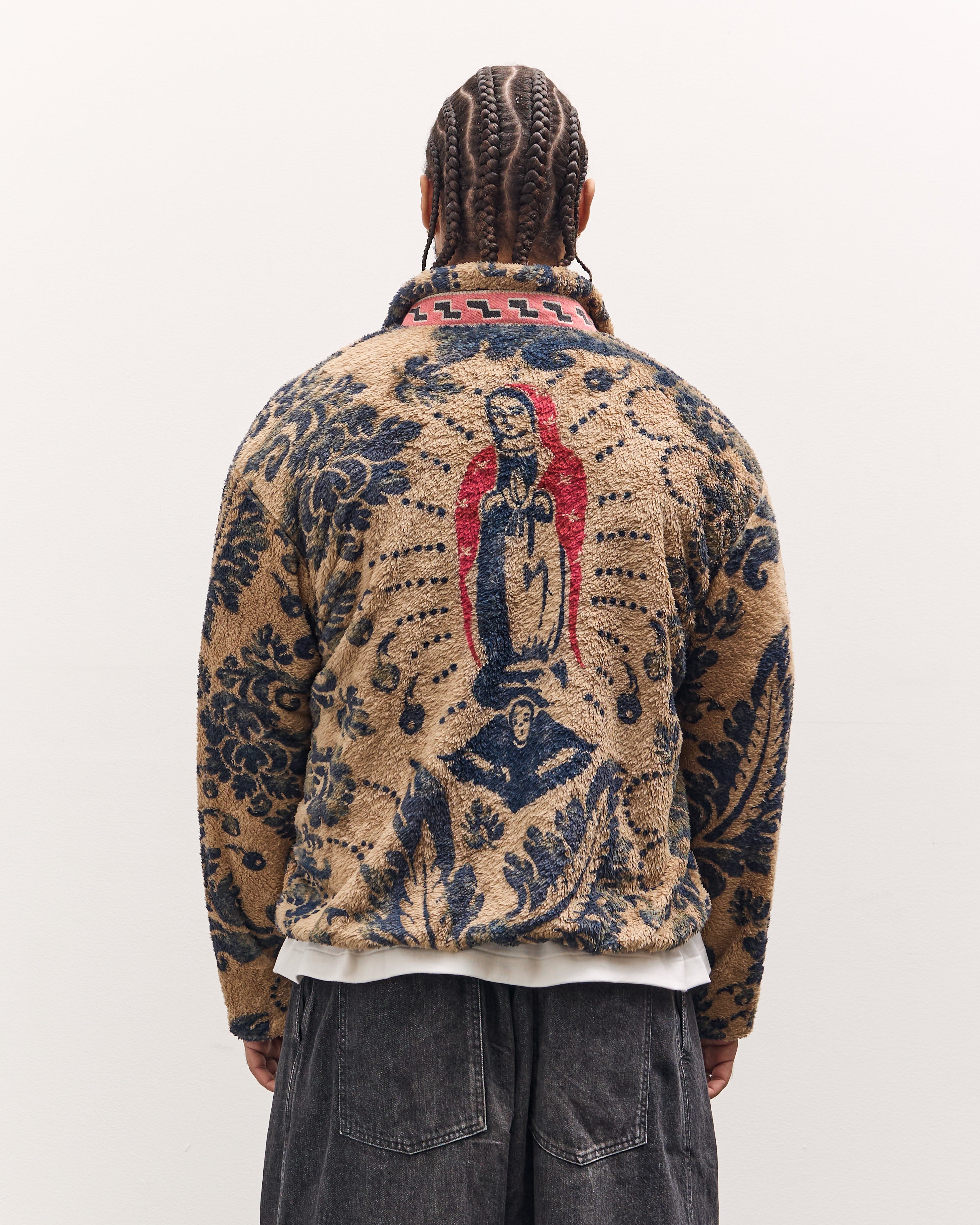 Kapital Damascus Fleece Zip Blouson, Virgin Maria, Beige – Glasswing