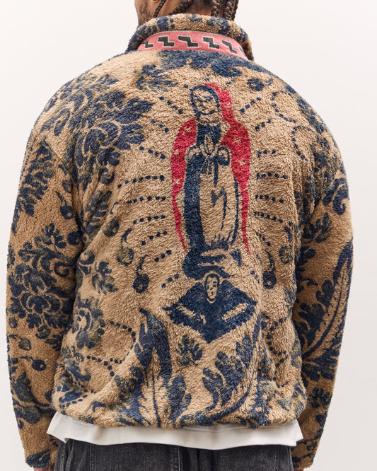 Kapital Damascus Fleece Zip Blouson, Virgin Maria, Beige