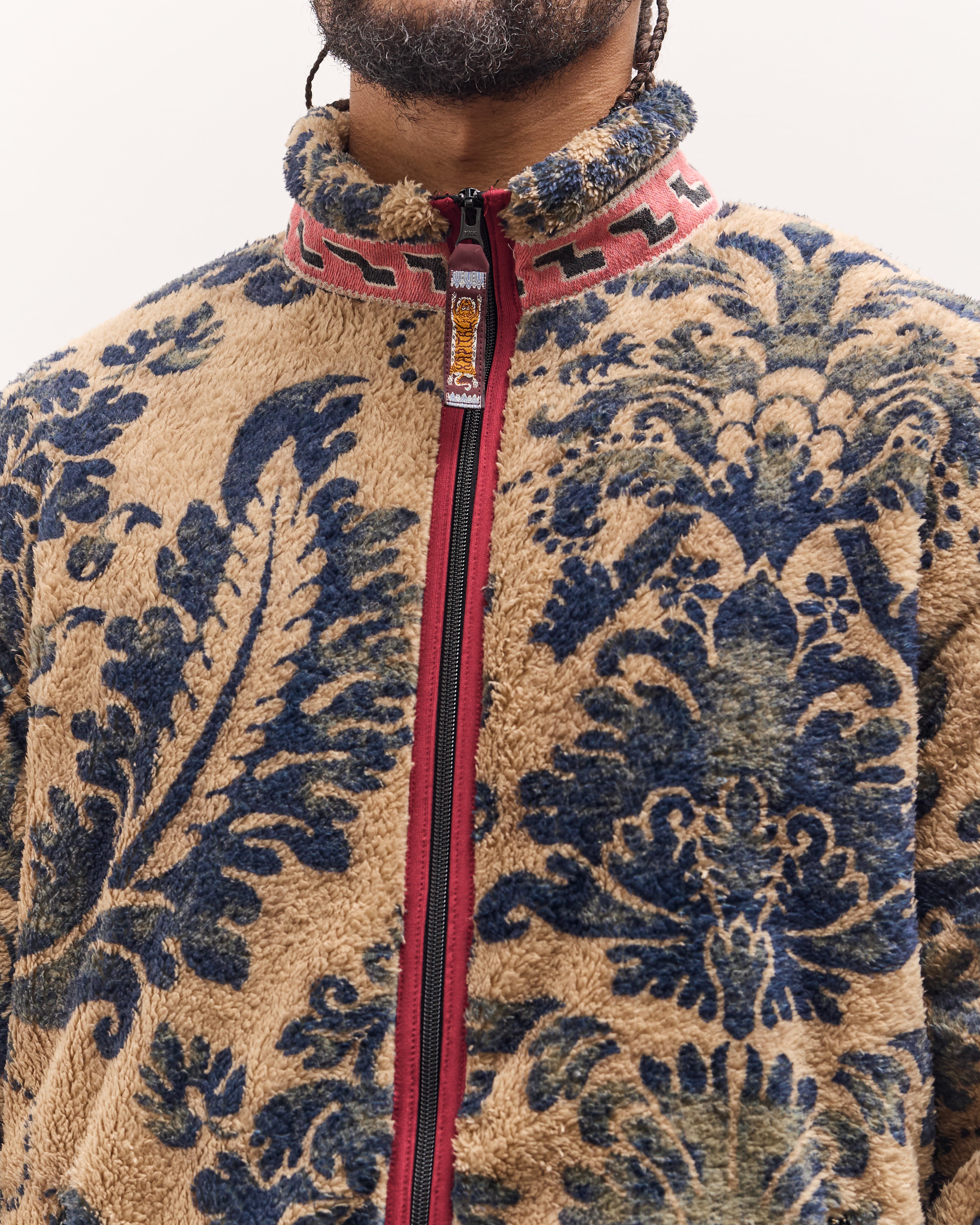 Kapital Damascus Fleece Zip Blouson, Virgin Maria, Beige – Glasswing