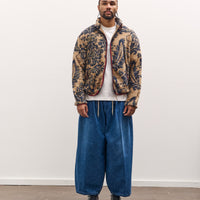 Kapital Damask Fleece Zip, Beige