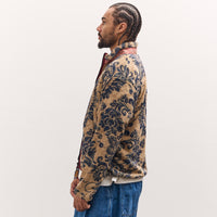 Kapital Damask Fleece Zip, Beige