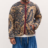 Kapital Damask Fleece Zip, Beige