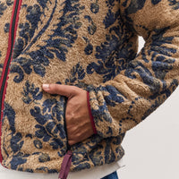 Kapital Damask Fleece Zip, Beige