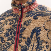 Kapital Damask Fleece Zip, Beige