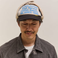 Kapital Denim Repair Service Lumber Trucker Cap, Gryxblk