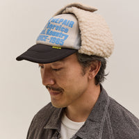 Kapital Denim Repair Service Lumber Trucker Cap, Gryxblk