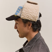 Kapital Denim Repair Service Lumber Trucker Cap, Gryxblk