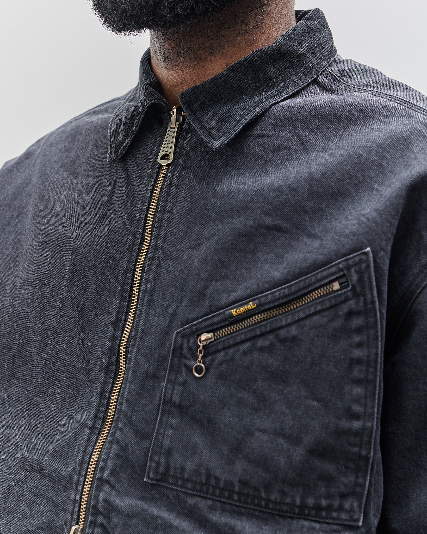 Kapital Unisex Denim Bone Lining Reversible Zip Up Work Kapital Unisex Denim Bone Lining Reversible Zip Up Work