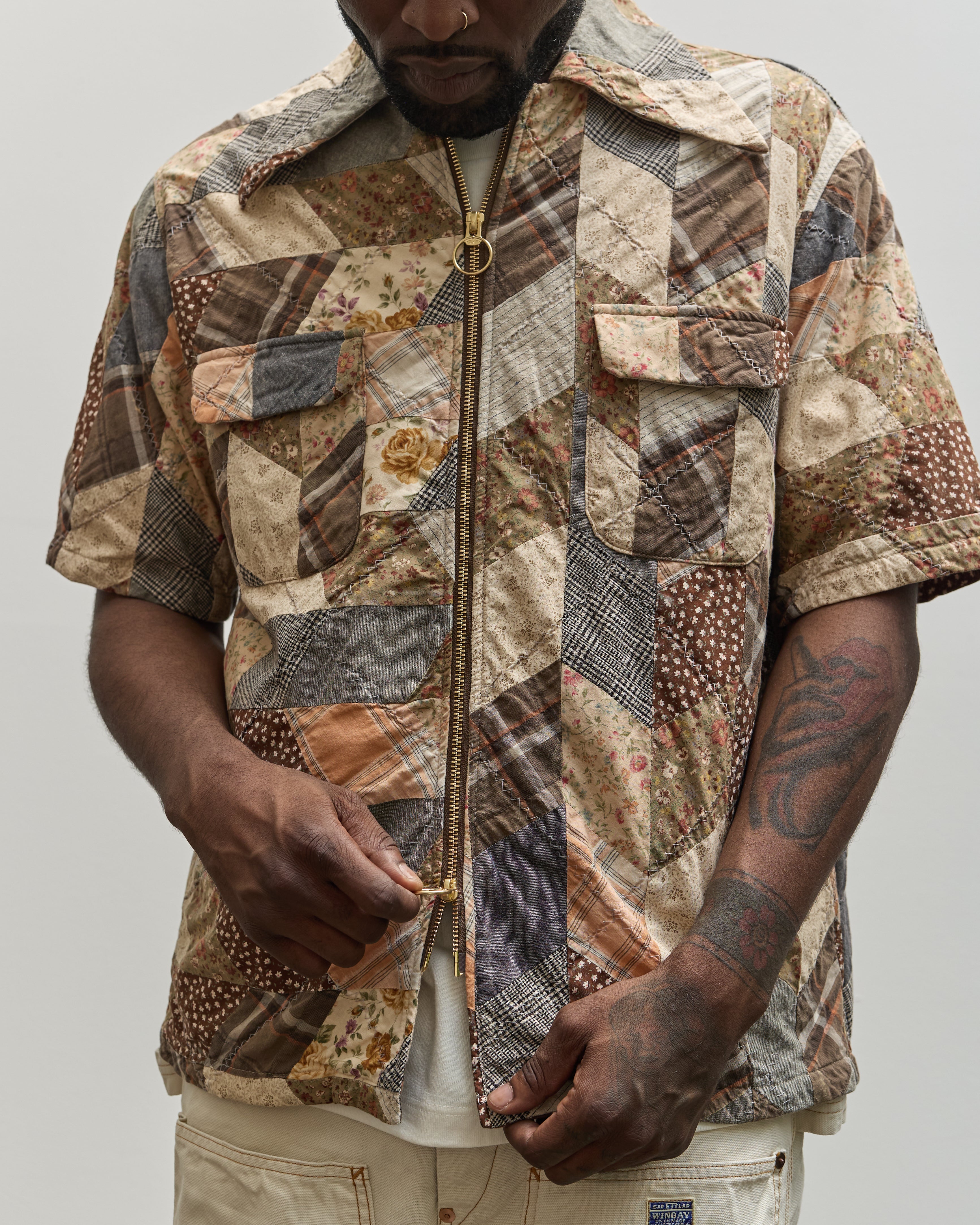 トップス Botanical Embroidery Open-Collared Shirt ANDERSSON BELL Flower Mushroom Embroidery Open Collar Shirt