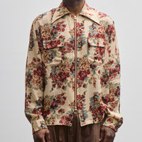 Kapital Drizzle Open Collar Shirt, Ecru Champetre Maria