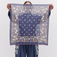 Kapital Fastcolor Selvedge Bandana, Churchill Garden Large, Purple