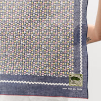 Kapital Fastcolor Skull & Flower Bandana, Navy