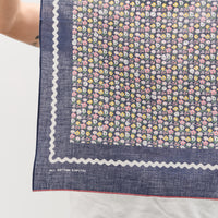 Kapital Fastcolor Skull & Flower Bandana, Navy