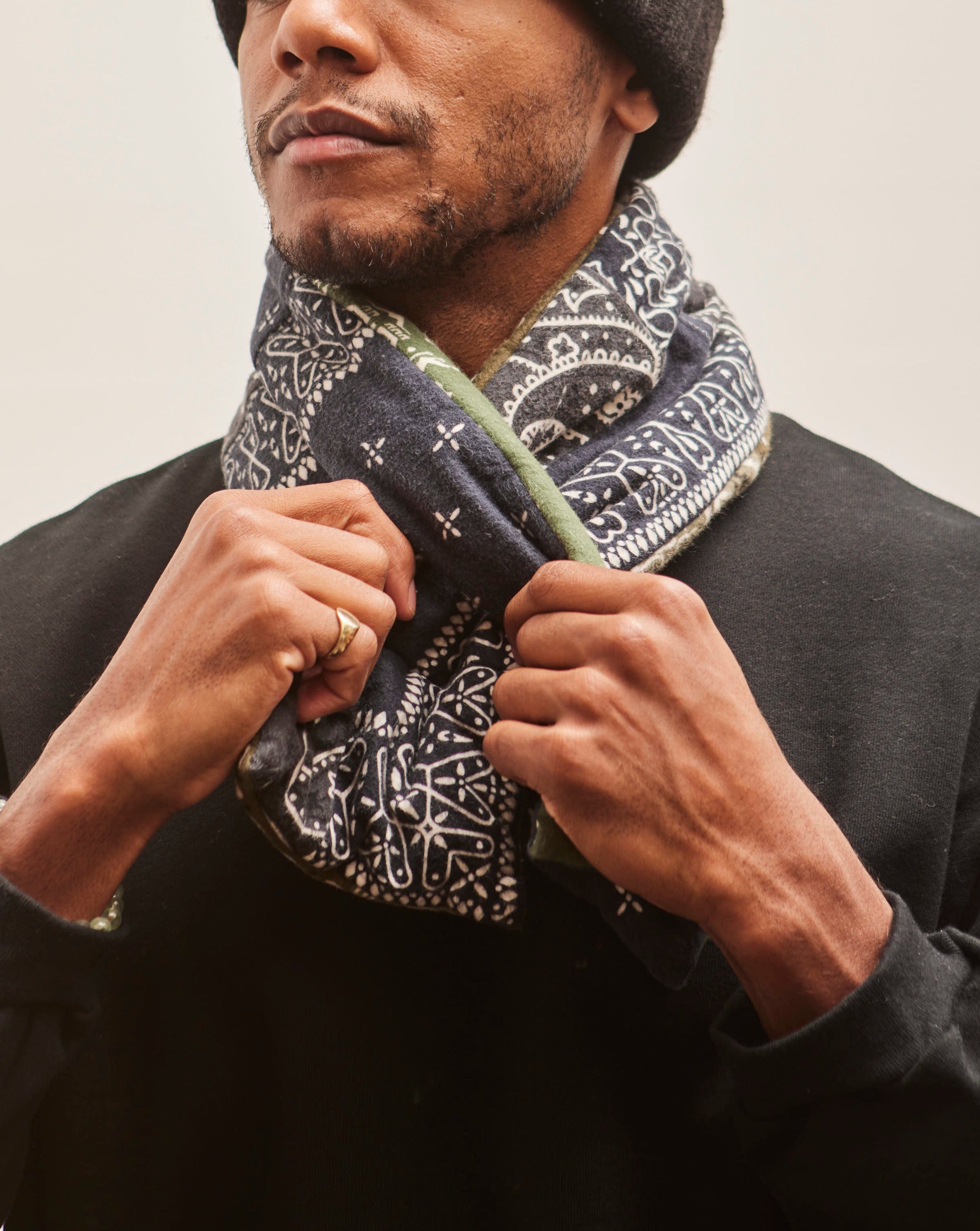 KAPITAL Scarves Flannel Bandana pt Reversible KESA Muffler KAPITAL