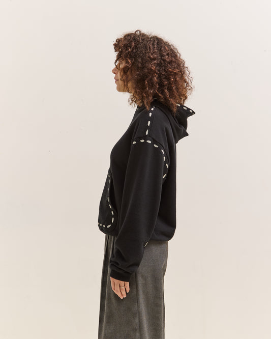 Kapital Fleece Marionette Hoodie, Black