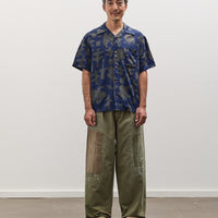 Kapital French Cloth Linen GUIDING LIGHT RAVEN-dye Aloha Shirt, IDG