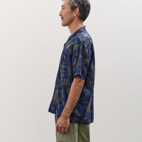 Kapital French Cloth Linen GUIDING LIGHT RAVEN-dye Aloha Shirt, IDG