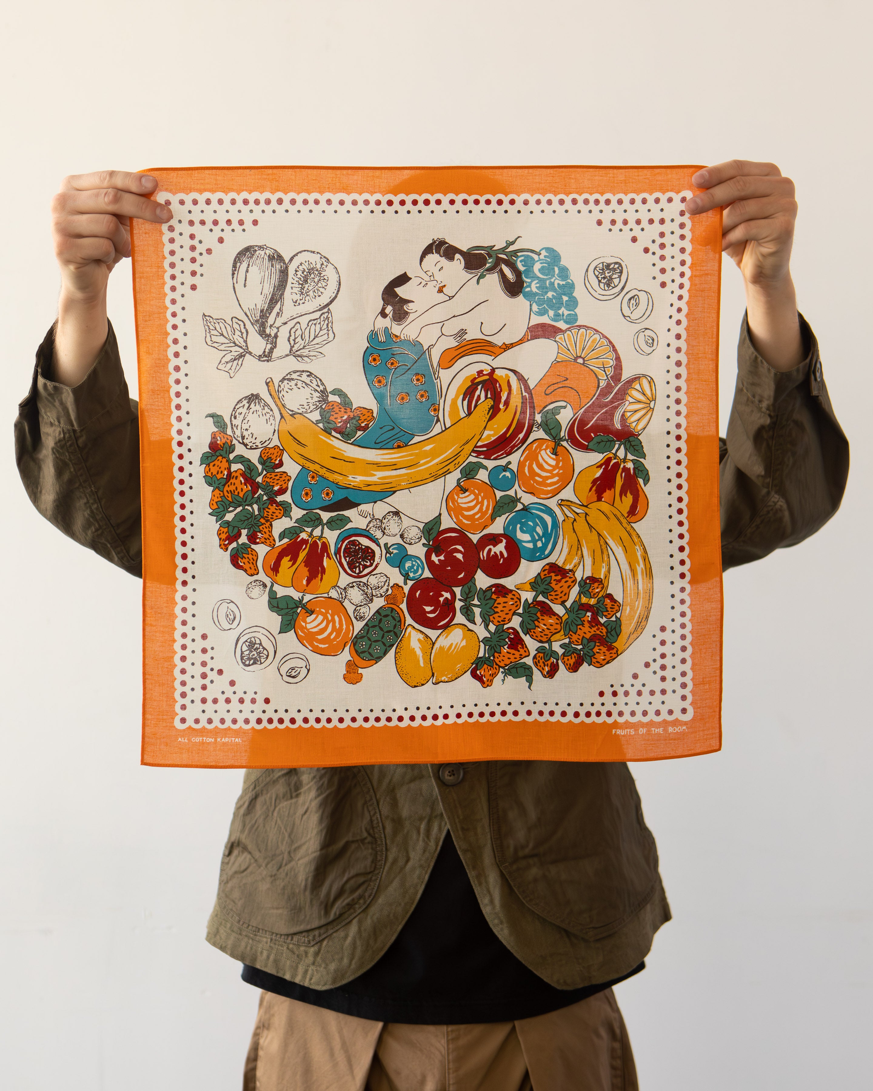 Kapital Fruit Shunga Bandana, Orange – Glasswing
