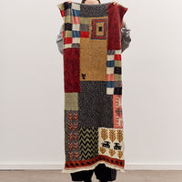 Kapital Fulling Wool Scarf Village Gabbeh, Red