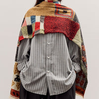 Kapital Fulling Wool Scarf Village Gabbeh, Red