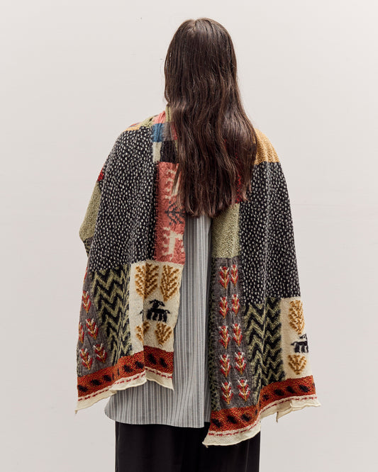 Kapital Fulling Wool Scarf Village Gabbeh, Red