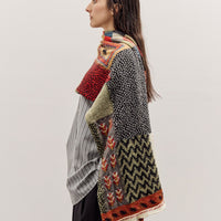 Kapital Fulling Wool Scarf Village Gabbeh, Red