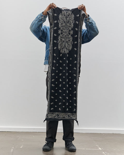 Kapital Fulling Wool Scarf Paisley Bandana, Black – Glasswing