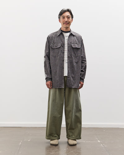Kapital Grandrelle 2TONES BONE Patch Ventilator Workshirt, Charcoal