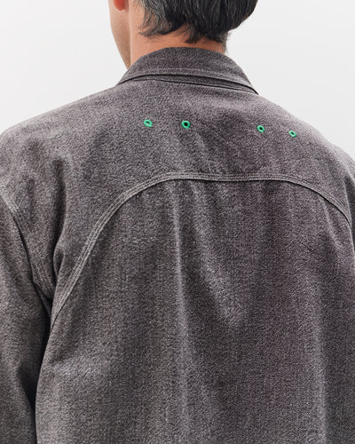 Kapital Grandrelle 2TONES BONE Patch Ventilator Workshirt, Charcoal