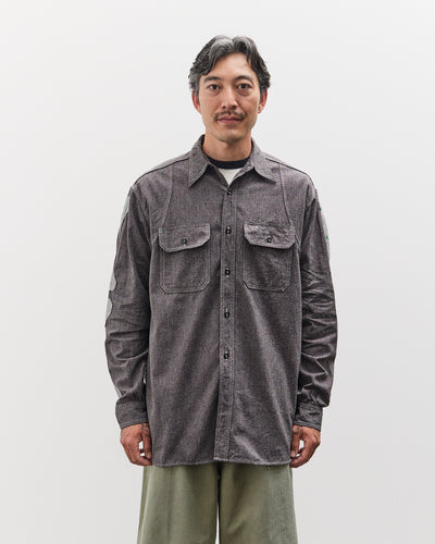 Kapital Grandrelle 2TONES BONE Patch Ventilator Workshirt, Charcoal