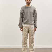 Kapital Grandrelle Fleece Knit BIG crew SWT, Charcoal