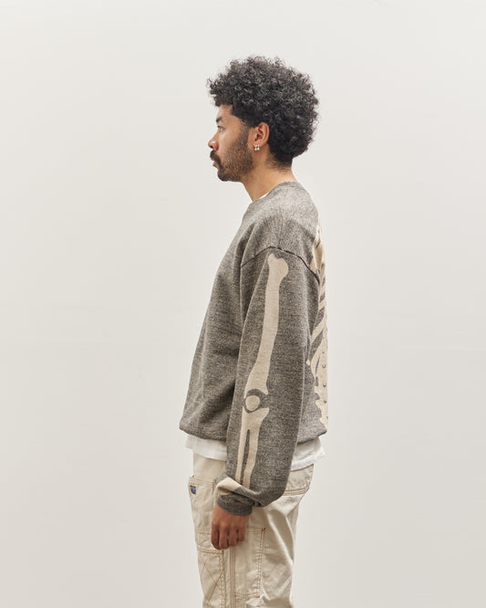 Kapital Grandrelle Fleece Knit BIG crew SWT, Charcoal